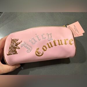 NWT Juicy Couture Pink and Gold Travel Cosmetic Bag